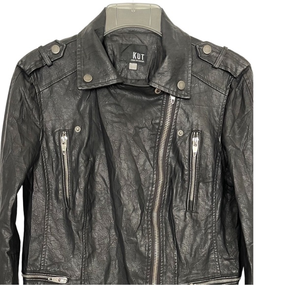 Kut from the Kloth faux leather Moto jacket - Picture 3 of 9